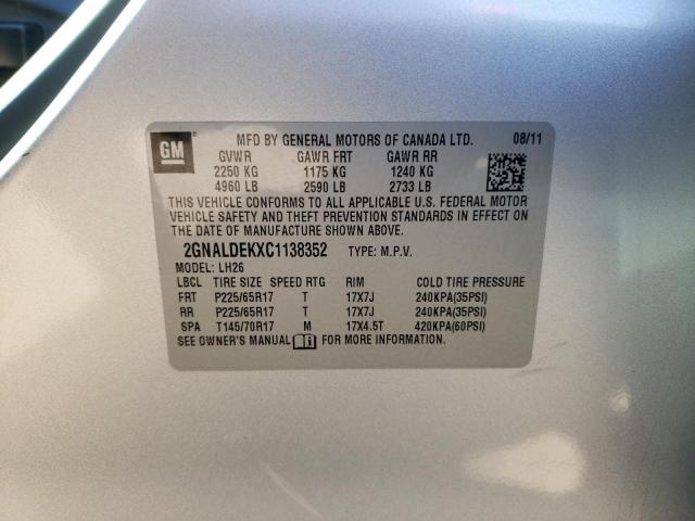 Photo 12 VIN: 2GNALDEKXC1138352 - CHEVROLET EQUINOX 