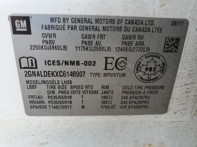 Photo 12 VIN: 2GNALDEKXC6146907 - CHEVROLET EQUINOX 