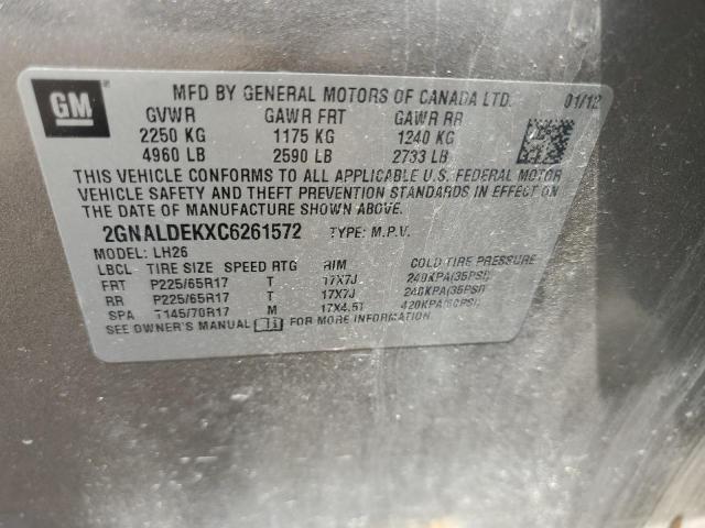 Photo 12 VIN: 2GNALDEKXC6261572 - CHEVROLET EQUINOX 