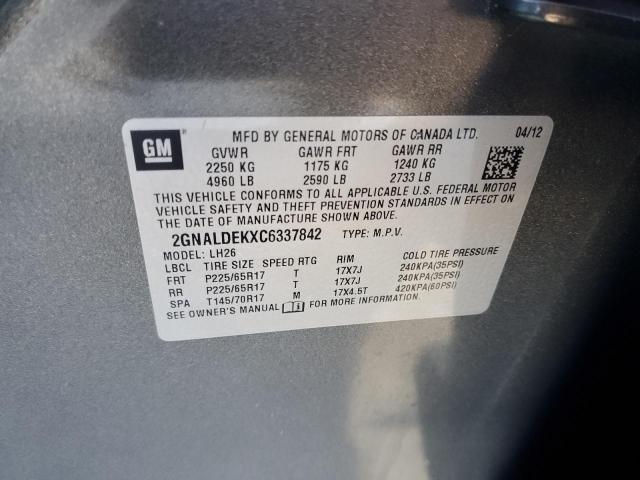 Photo 9 VIN: 2GNALDEKXC6337842 - CHEVROLET EQUINOX LT 