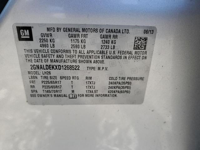 Photo 11 VIN: 2GNALDEKXD1268522 - CHEVROLET EQUINOX 