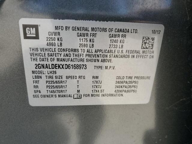 Photo 12 VIN: 2GNALDEKXD6168973 - CHEVROLET EQUINOX LT 