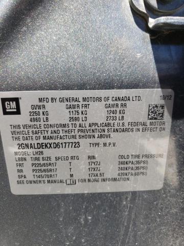 Photo 12 VIN: 2GNALDEKXD6177723 - CHEVROLET EQUINOX 