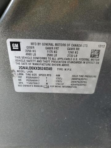 Photo 12 VIN: 2GNALDEKXD6240349 - CHEVROLET EQUINOX LT 