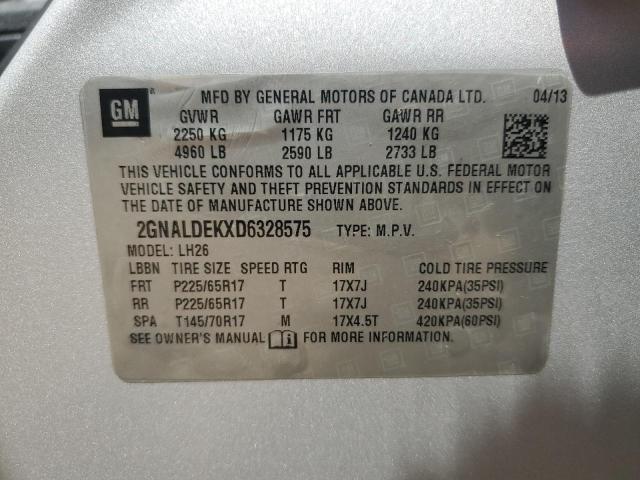 Photo 12 VIN: 2GNALDEKXD6328575 - CHEVROLET EQUINOX LT 