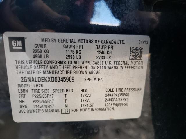 Photo 12 VIN: 2GNALDEKXD6345909 - CHEVROLET EQUINOX LT 