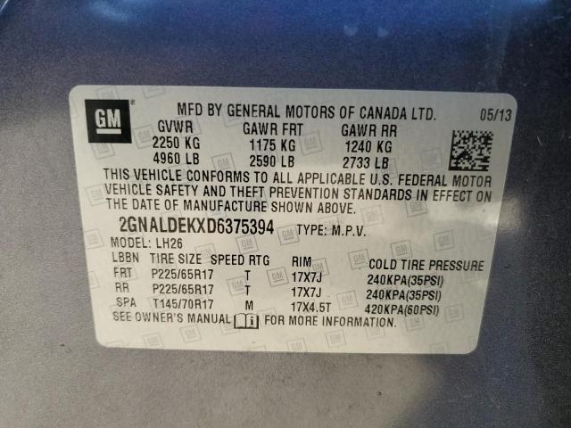 Photo 13 VIN: 2GNALDEKXD6375394 - CHEVROLET EQUINOX 