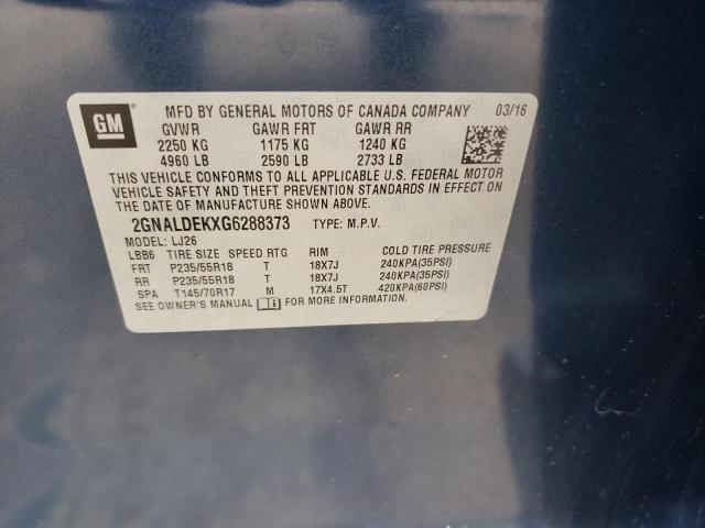 Photo 12 VIN: 2GNALDEKXG6288373 - CHEVROLET EQUINOX LT 