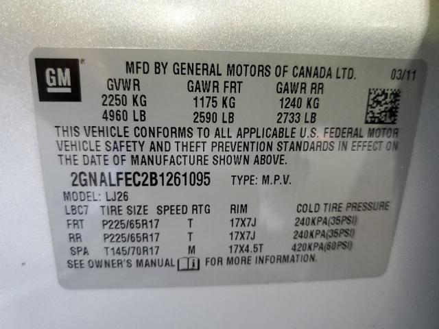 Photo 11 VIN: 2GNALFEC2B1261095 - CHEVROLET EQUINOX LT 