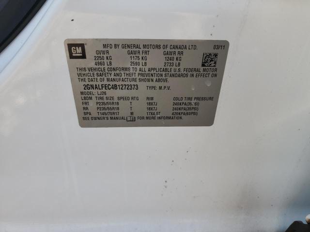 Photo 12 VIN: 2GNALFEC4B1272373 - CHEVROLET EQUINOX LT 