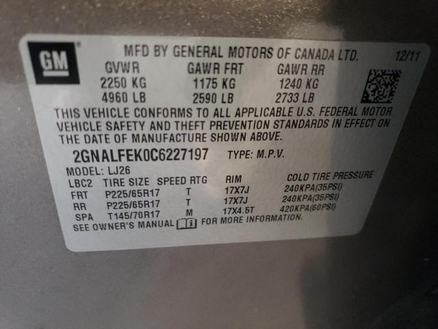 Photo 11 VIN: 2GNALFEK0C6227197 - CHEVROLET EQUINOX 