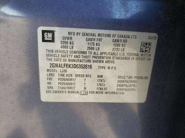 Photo 11 VIN: 2GNALFEK3D6352616 - CHEVROLET EQUINOX 