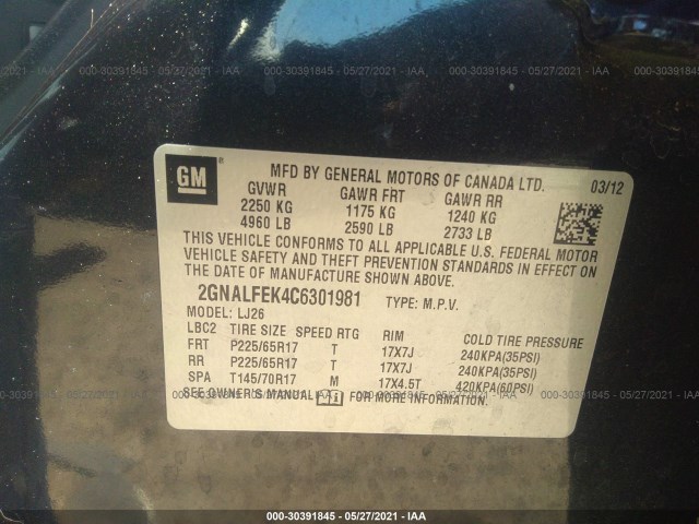 Photo 8 VIN: 2GNALFEK4C6301981 - CHEVROLET EQUINOX 