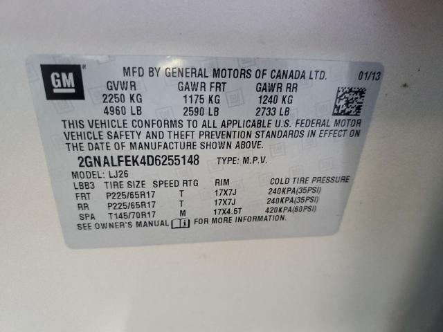 Photo 12 VIN: 2GNALFEK4D6255148 - CHEVROLET EQUINOX LT 