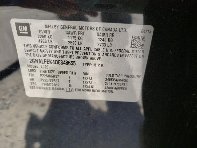 Photo 9 VIN: 2GNALFEK4D6348655 - CHEVROLET EQUINOX LT 