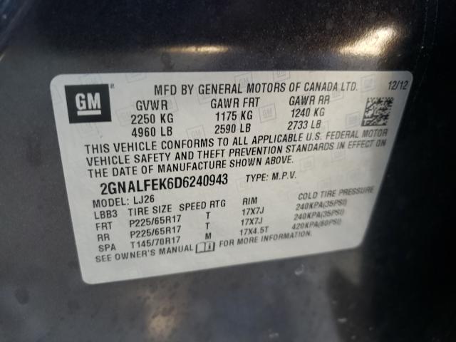 Photo 9 VIN: 2GNALFEK6D6240943 - CHEVROLET EQUINOX LT 