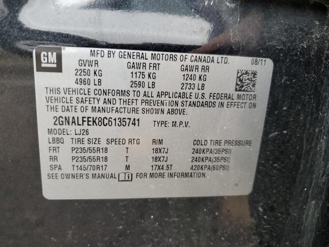 Photo 11 VIN: 2GNALFEK8C6135741 - CHEVROLET EQUINOX 