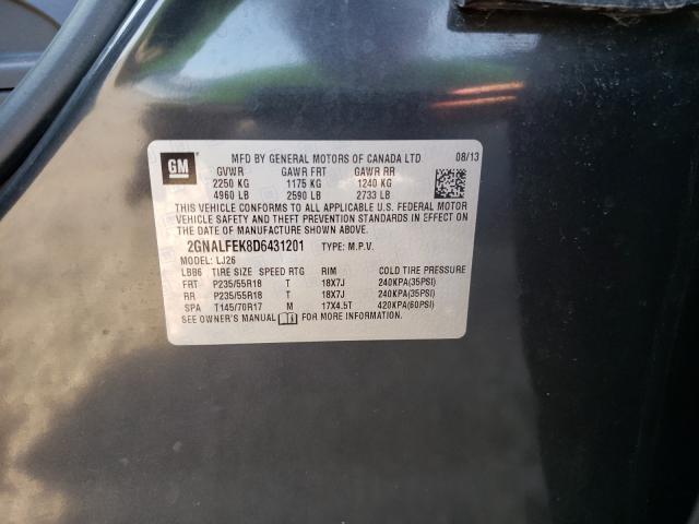 Photo 9 VIN: 2GNALFEK8D6431201 - CHEVROLET EQUINOX LT 