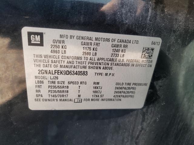 Photo 9 VIN: 2GNALFEK9D6340583 - CHEVROLET EQUINOX LT 