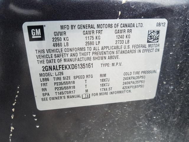 Photo 9 VIN: 2GNALFEKXD6135161 - CHEVROLET EQUINOX LT 