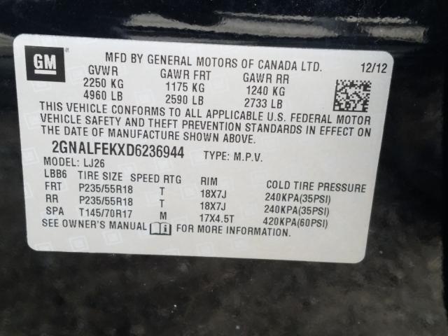 Photo 9 VIN: 2GNALFEKXD6236944 - CHEVROLET EQUINOX LT 