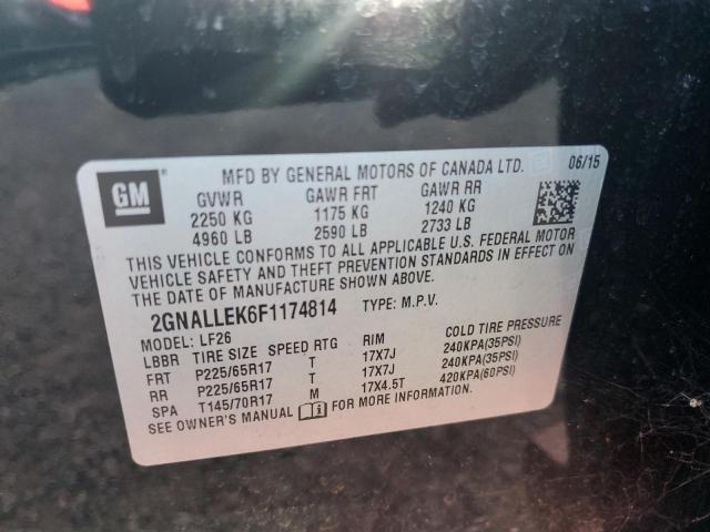 Photo 9 VIN: 2GNALLEK6F1174814 - CHEVROLET EQUINOX L 