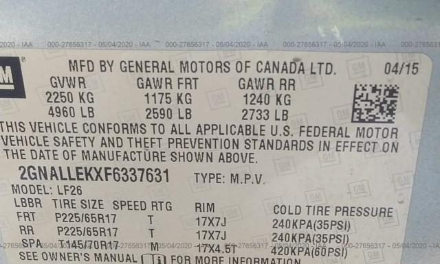 Photo 8 VIN: 2GNALLEKXF6337631 - CHEVROLET EQUINOX 