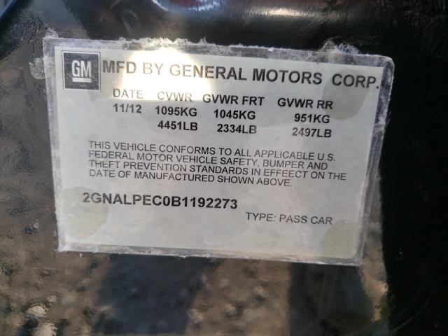 Photo 9 VIN: 2GNALPEC0B1192273 - CHEVROLET EQUINOX LT 