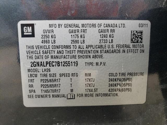 Photo 12 VIN: 2GNALPEC7B1255119 - CHEVROLET EQUINOX LT 