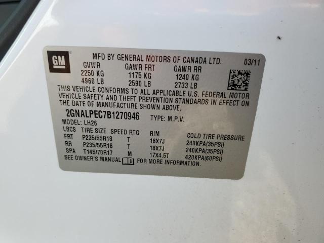 Photo 12 VIN: 2GNALPEC7B1270946 - CHEVROLET EQUINOX LT 