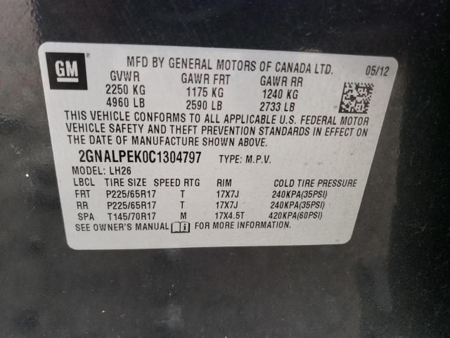 Photo 11 VIN: 2GNALPEK0C1304797 - CHEVROLET EQUINOX 