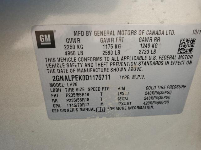 Photo 12 VIN: 2GNALPEK0D1176711 - CHEVROLET EQUINOX 