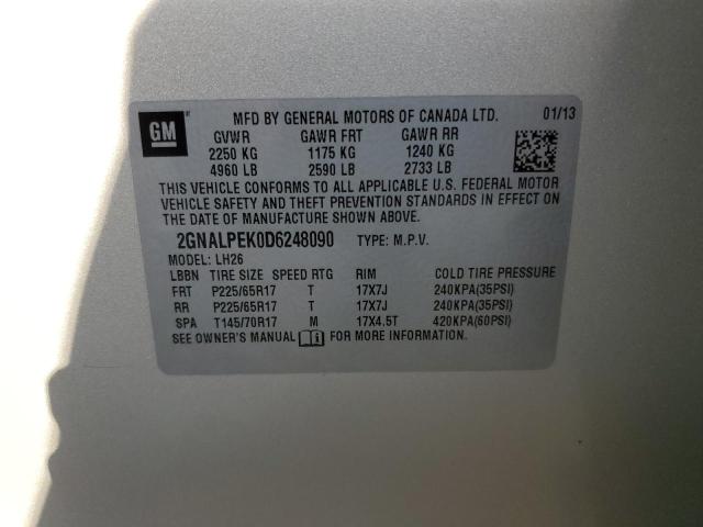 Photo 11 VIN: 2GNALPEK0D6248090 - CHEVROLET EQUINOX LT 