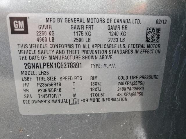 Photo 12 VIN: 2GNALPEK1C6278391 - CHEVROLET EQUINOX 