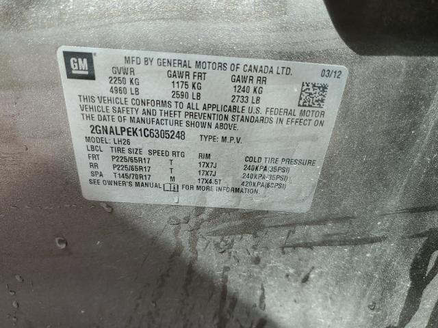 Photo 12 VIN: 2GNALPEK1C6305248 - CHEVROLET EQUINOX 