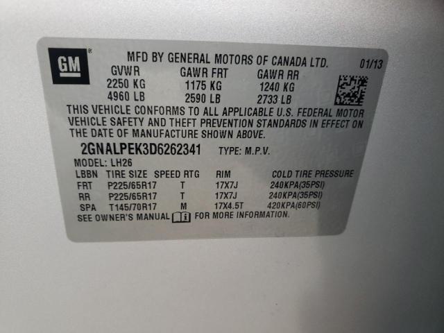 Photo 13 VIN: 2GNALPEK3D6262341 - CHEVROLET EQUINOX 