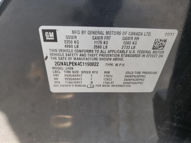 Photo 12 VIN: 2GNALPEK4C1190822 - CHEVROLET EQUINOX 