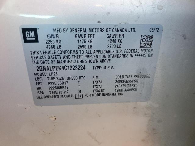 Photo 11 VIN: 2GNALPEK4C1323224 - CHEVROLET EQUINOX 