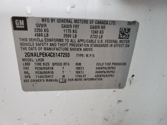 Photo 12 VIN: 2GNALPEK4C6147293 - CHEVROLET EQUINOX 