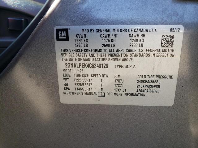 Photo 11 VIN: 2GNALPEK4C6349129 - CHEVROLET EQUINOX 