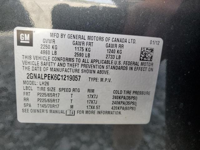 Photo 12 VIN: 2GNALPEK6C1219057 - CHEVROLET EQUINOX 