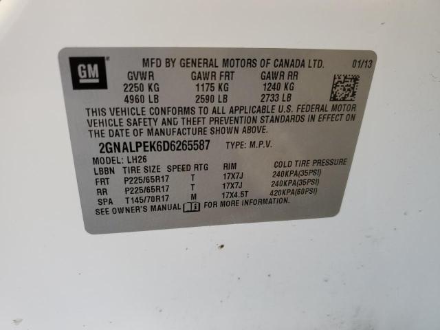 Photo 12 VIN: 2GNALPEK6D6265587 - CHEVROLET EQUINOX 