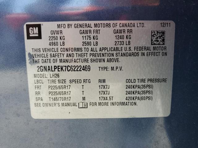 Photo 11 VIN: 2GNALPEK7C6222469 - CHEVROLET EQUINOX 