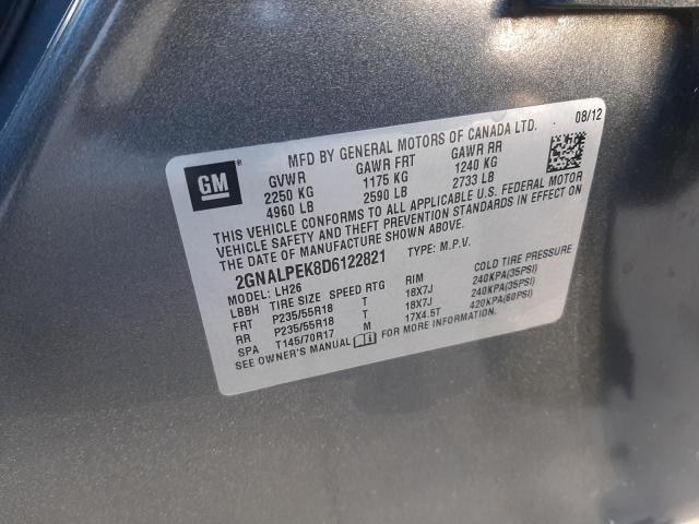 Photo 9 VIN: 2GNALPEK8D6122821 - CHEVROLET EQUINOX LT 