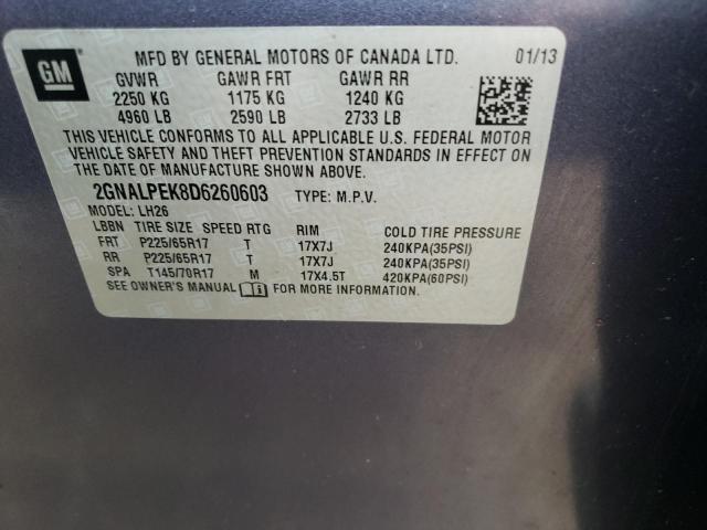 Photo 12 VIN: 2GNALPEK8D6260603 - CHEVROLET EQUINOX 