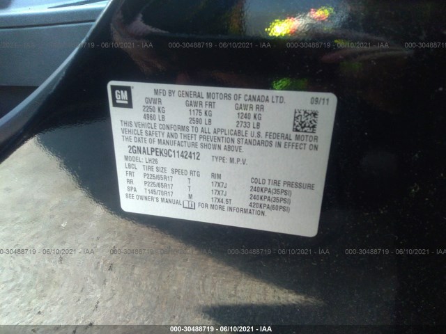 Photo 8 VIN: 2GNALPEK9C1142412 - CHEVROLET EQUINOX 