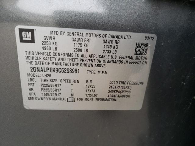 Photo 11 VIN: 2GNALPEK9C6293981 - CHEVROLET EQUINOX 