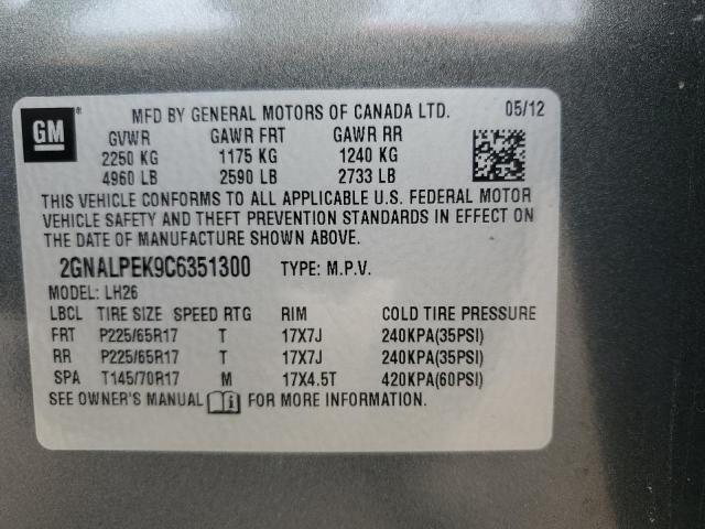 Photo 11 VIN: 2GNALPEK9C6351300 - CHEVROLET EQUINOX 