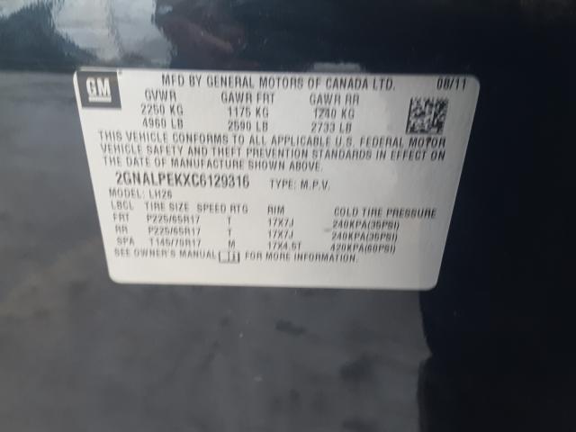 Photo 9 VIN: 2GNALPEKXC6129316 - CHEVROLET EQUINOX LT 