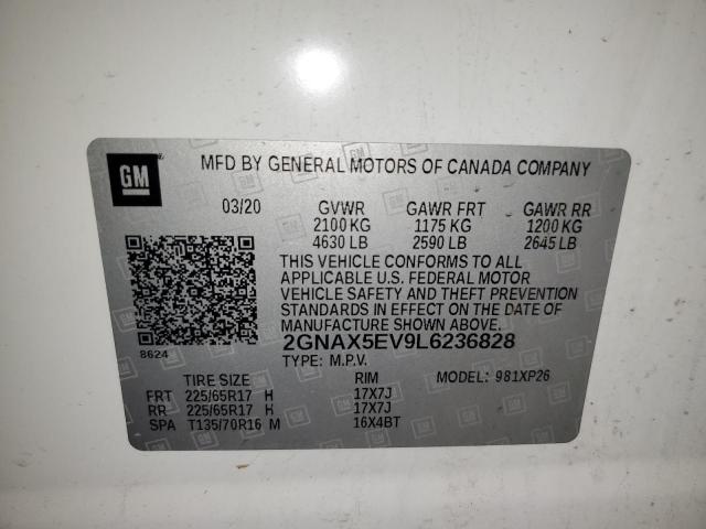 Photo 12 VIN: 2GNAX5EV9L6236828 - CHEVROLET EQUINOX 